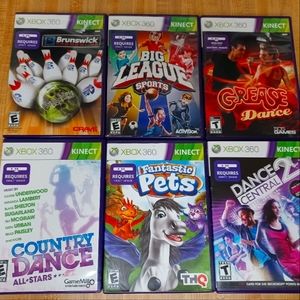 Xbox 360 kinect games selling 6 games as bundle